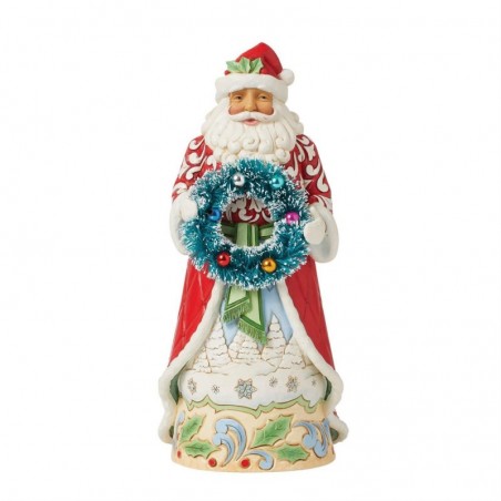 Figurine Père Noël Couronne De Noël