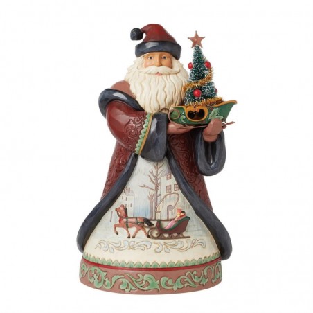 Figurine Père Noël Sapin Traineau