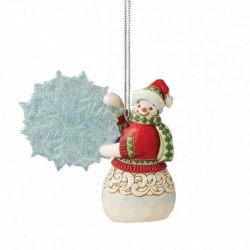 Figurine Suspension Bonhomme De Neige Avec Un Flocon