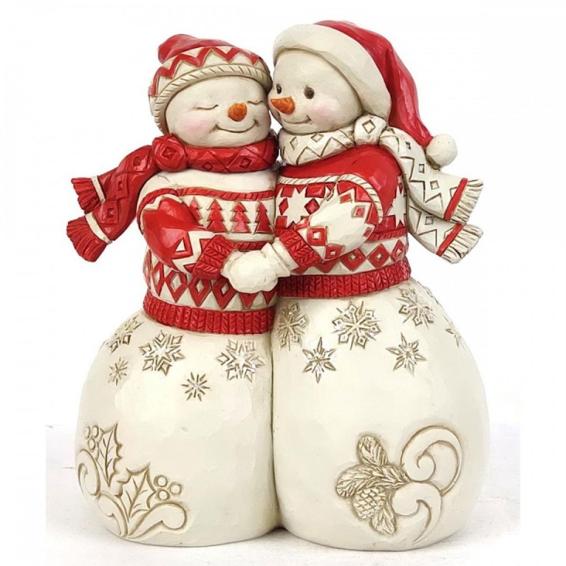 Couple De Bonhomme De Neige Nordique