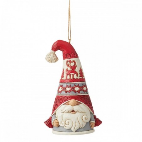 Figurine Suspension Gnome De Noël Nordic Avec Un Chapeau À Pompon