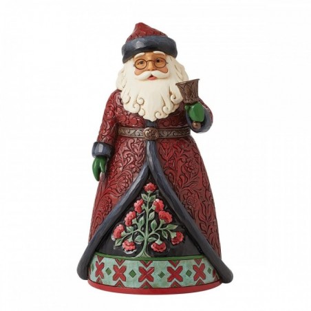 Figurine Père Noël Avec Une Cloche Holiday Manor