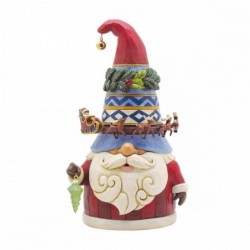 Figurine Gnome Avec Un Chapeau Traineau Rotatif