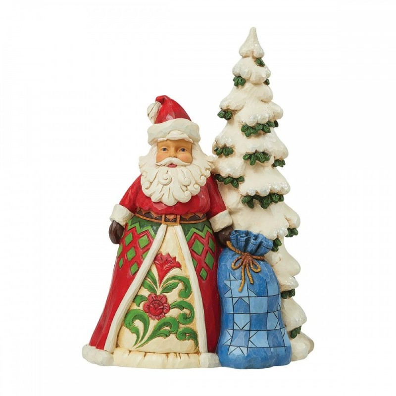 Figurine Père Noël Avec Le Sapin