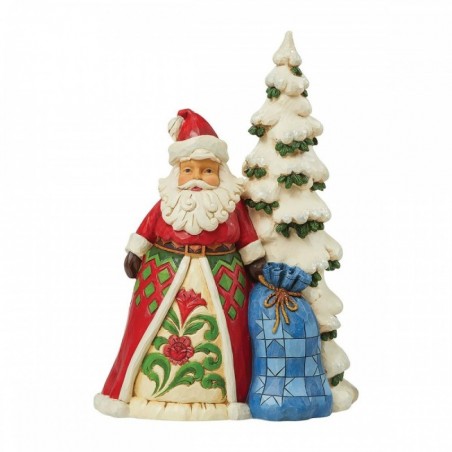 Figurine Père Noël Avec Le Sapin