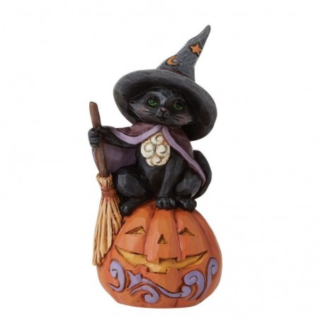 Figurine Chat Sur Une Mini Citrouille Jim Shore Heartwood Creek