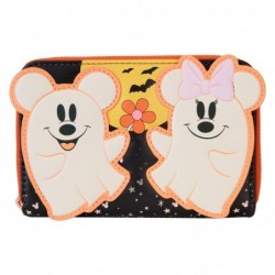 Portefeuille Phosphorescent Mickey Minnie Costumes De Fantôme Fleuri