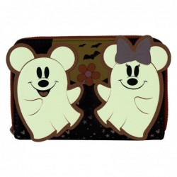 Portefeuille Phosphorescent Mickey Minnie Costumes De Fantôme Fleuri