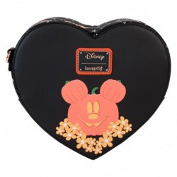 Sac À Bandoulière Cœur Phosphorescent Mickey Minnie Costume De Fantôme Fleuri