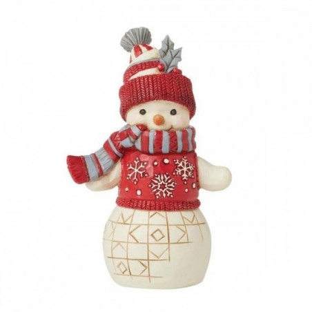 Figurine Bonhomme De Neige Noël Nordique Avec Bonnet