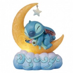 Figurine Stitch Scrump Sur Une Lune En Led Disney Traditions Stitch