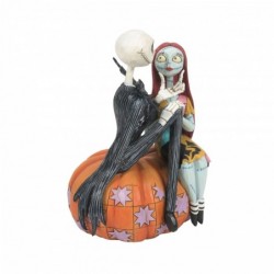 Figurine Jack Et Sally Sur Une Citrouille Disney Traditions