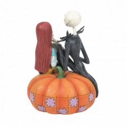 Figurine Jack Et Sally Sur Une Citrouille Disney Traditions