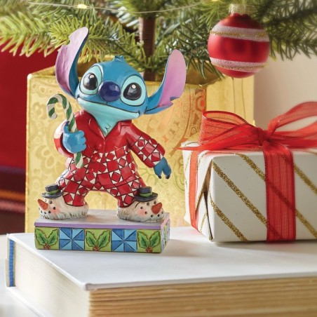 Figurine Stitch En Pyjama De Noël Disney Traditions