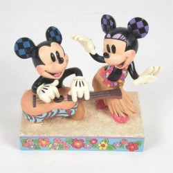 Figurine Mickey Et Minnie Hawaï Disney Traditions