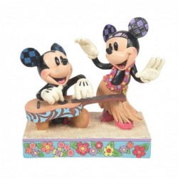 Figurine Mickey Et Minnie Hawaï Disney Traditions