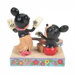 Figurine Mickey Et Minnie Hawaï Disney Traditions