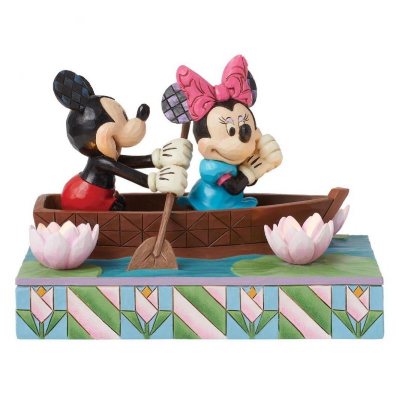 Figurine Chaloupe D'amour Led Mickey Et Minnie Disney Traditions