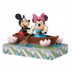 Figurine Chaloupe D'amour Led Mickey Et Minnie Disney Traditions