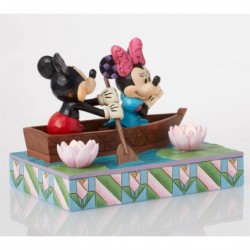 Figurine Chaloupe D'amour Led Mickey Et Minnie Disney Traditions