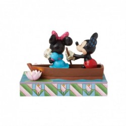 Figurine Chaloupe D'amour Led Mickey Et Minnie Disney Traditions