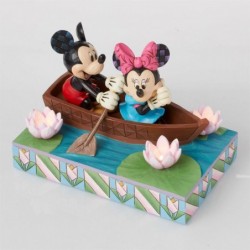 Figurine Chaloupe D'amour Led Mickey Et Minnie Disney Traditions