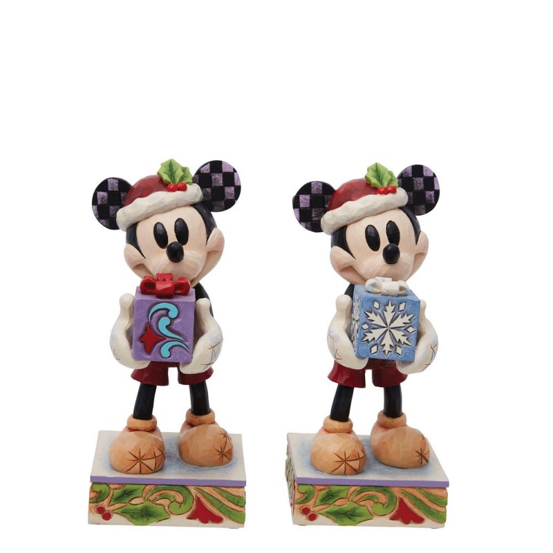 Figurine Mickey De Noël Avec Un Cadeau Surprise Disney Traditions