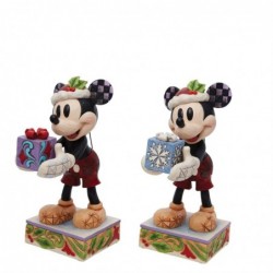 Figurine Mickey De Noël Avec Un Cadeau Surprise Disney Traditions