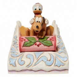 Figurine Donald Et Pluto En Luge Disney Traditions