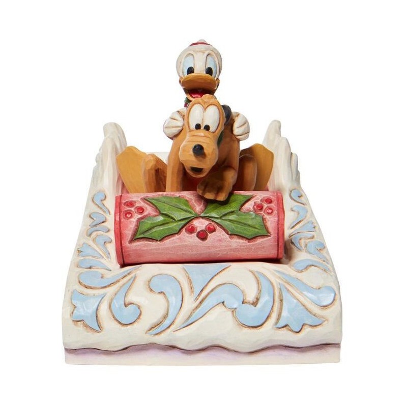 Figurine Donald Et Pluto En Luge Disney Traditions