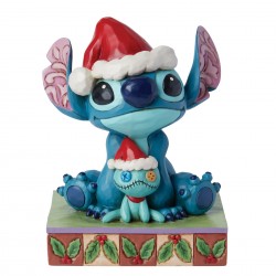 Figurine Père Noël Stitch Et Scrump Disney Traditions