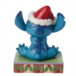 Figurine Père Noël Stitch Et Scrump Disney Traditions