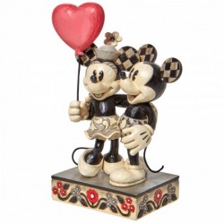 Figurine Mickey Minnie Ballon Cœur Disney Traditions