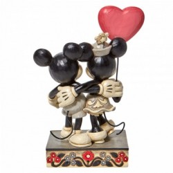 Figurine Mickey Minnie Ballon Cœur Disney Traditions