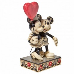 Figurine Mickey Minnie Ballon Cœur Disney Traditions