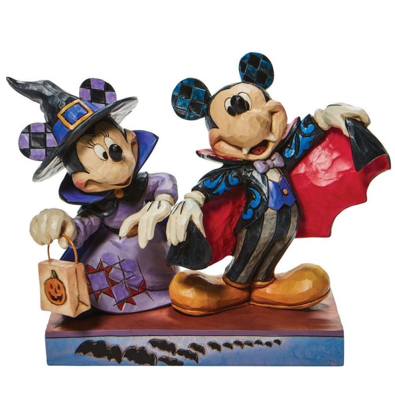 Figurine Minnie Sorciere Et Mickey Vampire Disney Traditions