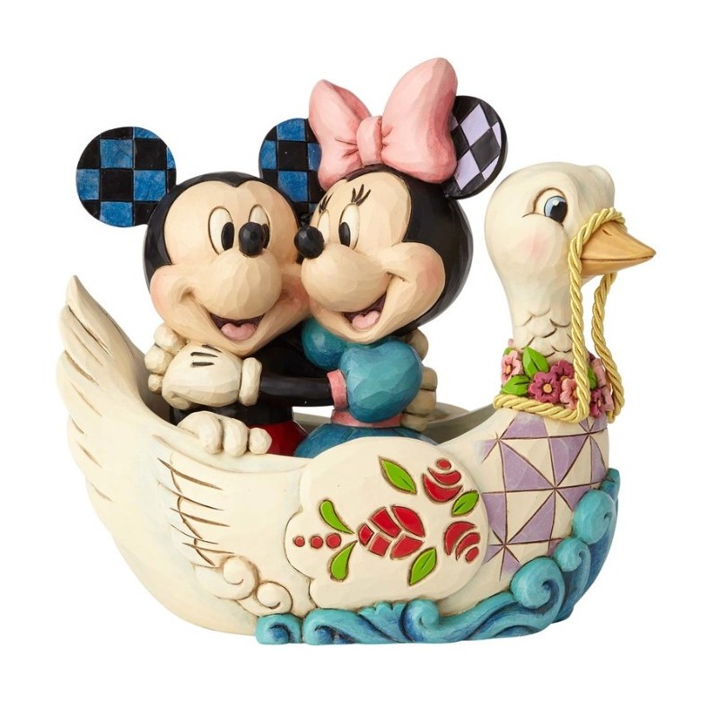 Figurine Mickey Minnie Dans Le Cygne Disney Traditions