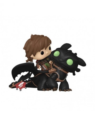 Dragons Pop 123 Rides Deluxe Figurine En Vinyle Hiccup Avec Krokmou 9 cm