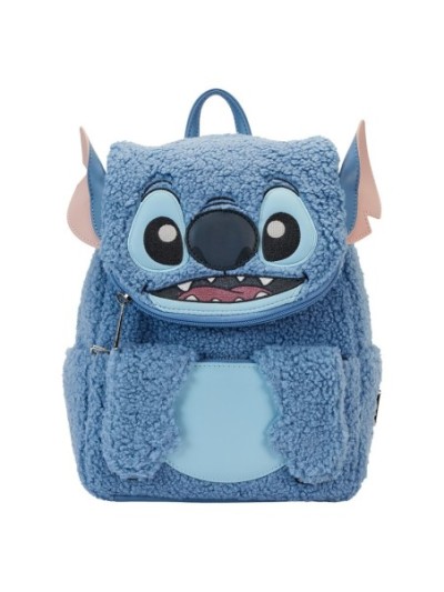 Mini Sac À Dos Stitch En Peluche Sherpa Disney Loungefly