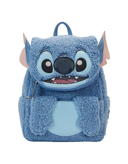 Mini Sac À Dos Stitch En Peluche Sherpa Disney Loungefly