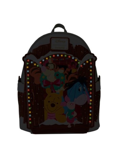 Mini Sac À Dos Lumineux Vœux De Noël Disney Loungefly Winnie L'ourson Et Ses Amis