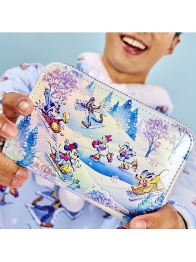 Portefeuille Mickey Friends Winter Wonderland Scene Disney Loungefly