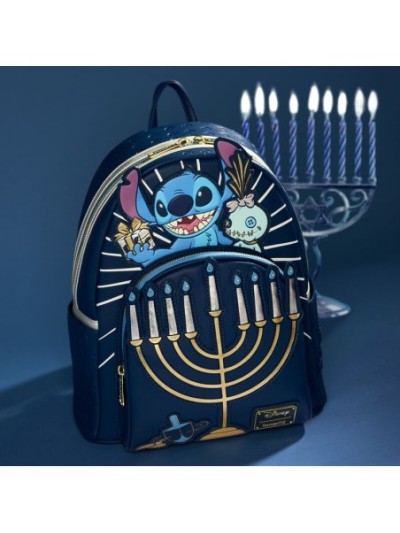 Mini Sac À Dos Lumineux Stitch Hanukkah Menorah Disney Loungefly