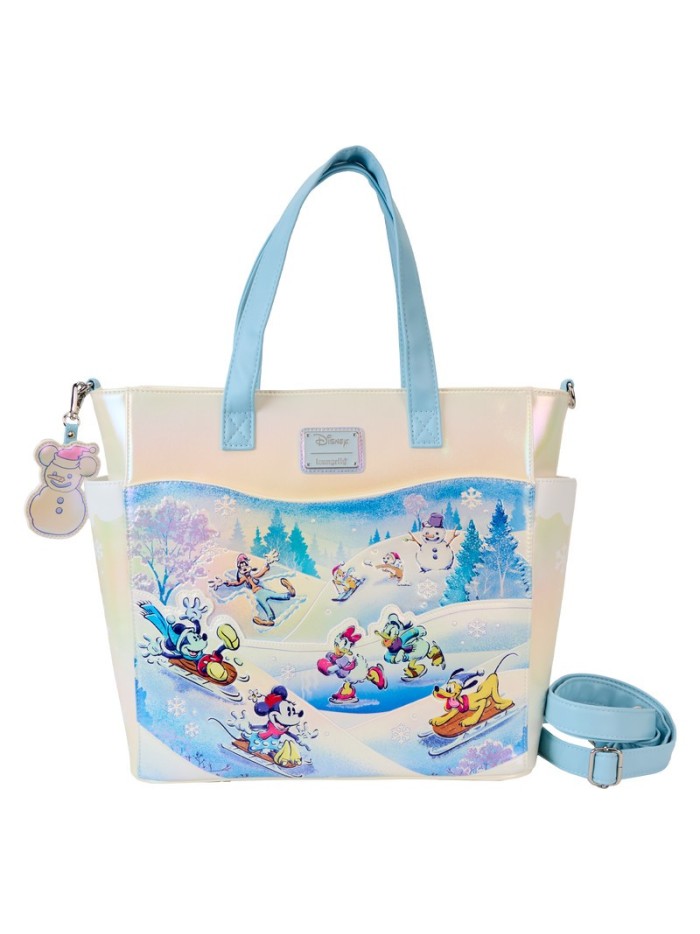 Tote Bag Convertible Sac À Dos Mickey Friends Winter Wonderland Scene