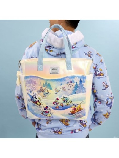 Tote Bag Convertible Sac À Dos Mickey Friends Winter Wonderland Scene