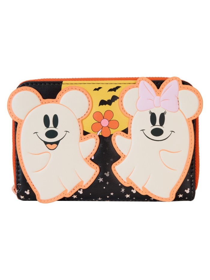 Portefeuille Phosphorescent Mickey Minnie Costumes De Fantôme Fleuri