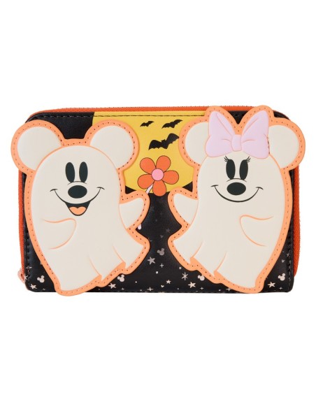 Portefeuille Phosphorescent Mickey Minnie Costumes De Fantôme Fleuri