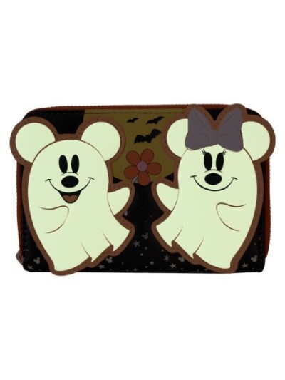 Portefeuille Phosphorescent Mickey Minnie Costumes De Fantôme Fleuri