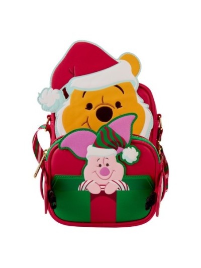 Sac À Bandoulière Avec Porte-Monnaie Winnie Cosplay Père Noël Et Porcinet Disney Loungefly Winnie L'ourson