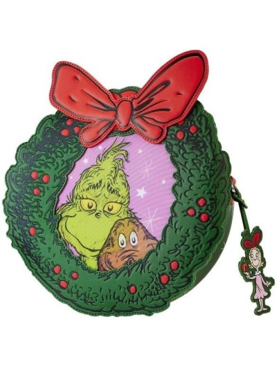 Dr Seuss Grinch Sac À Bandoulière Couronne De Noël Disney Loungefly